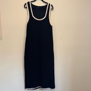 ASOS Black and White Knit Midi Dress